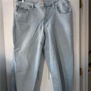 Madewell Women's Plus size Light Blue Wide Leg Cropped Jeans - short ladies!